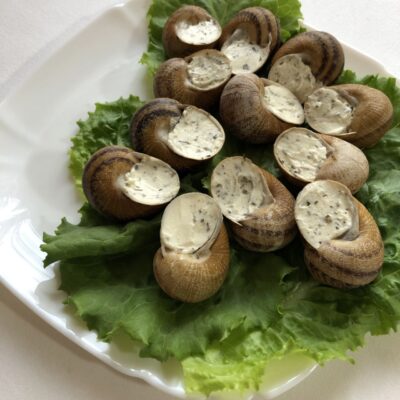 escargot with snail meat european